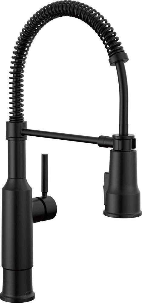 Delta Faucet Theodora™ Single Handle Pull Down Kitchen Faucet in Matte Black