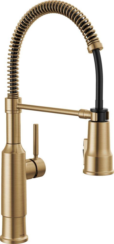 Delta Faucet Theodora™ Single Handle Pull Down Kitchen Faucet in Champagne Bronze