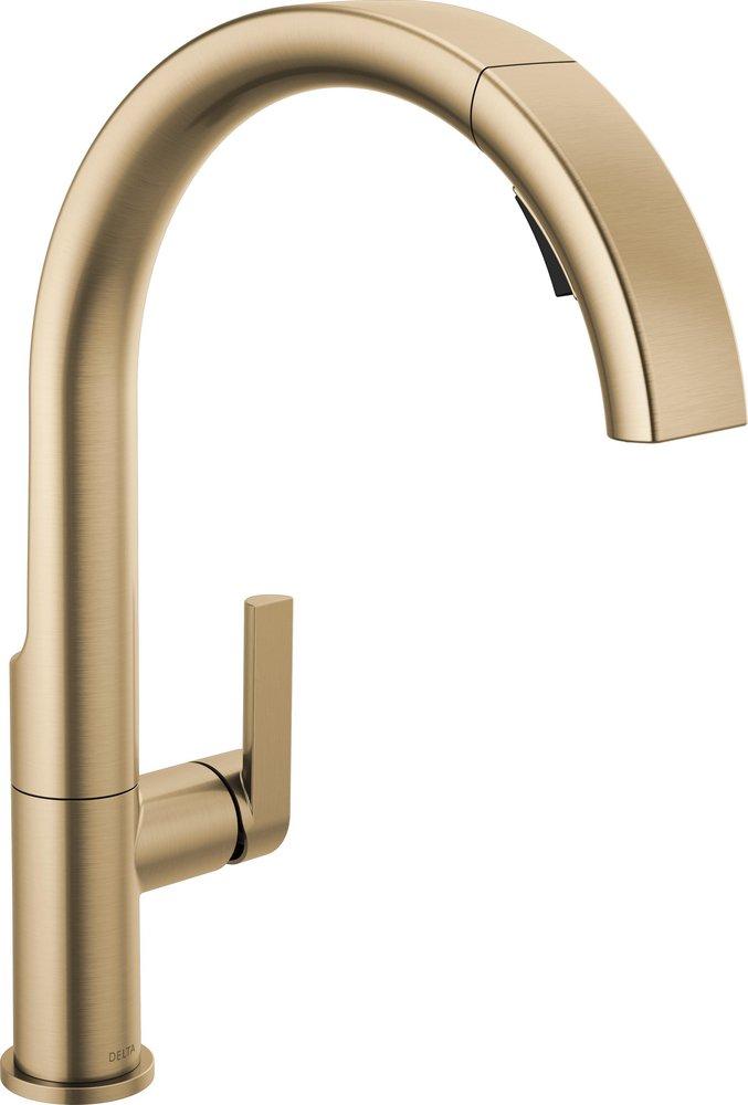 Delta Faucet Keele™ Single Handle Pull Down Kitchen Faucet in Champagne Bronze