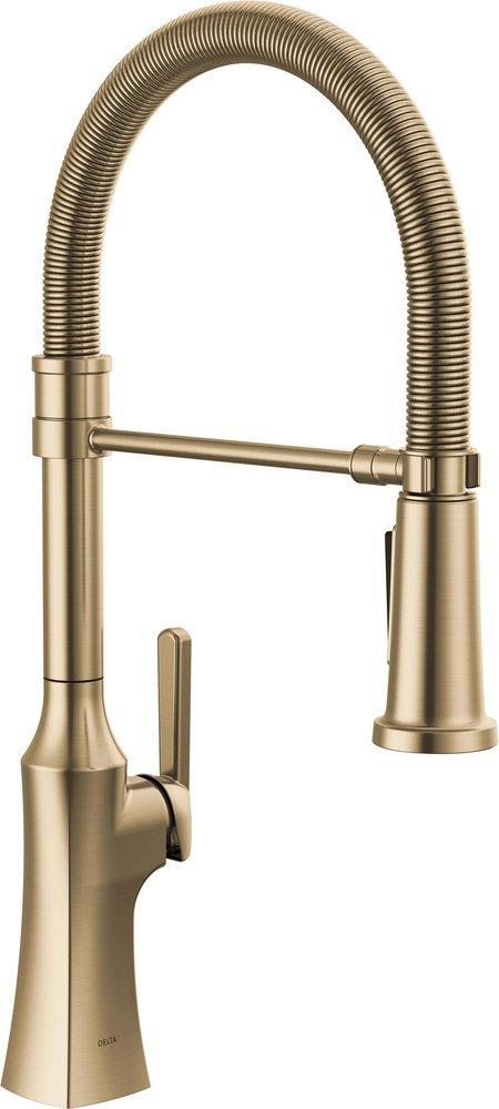 Delta Faucet Ermelo™ Single Handle Pull Down Kitchen Faucet in Champagne Bronze