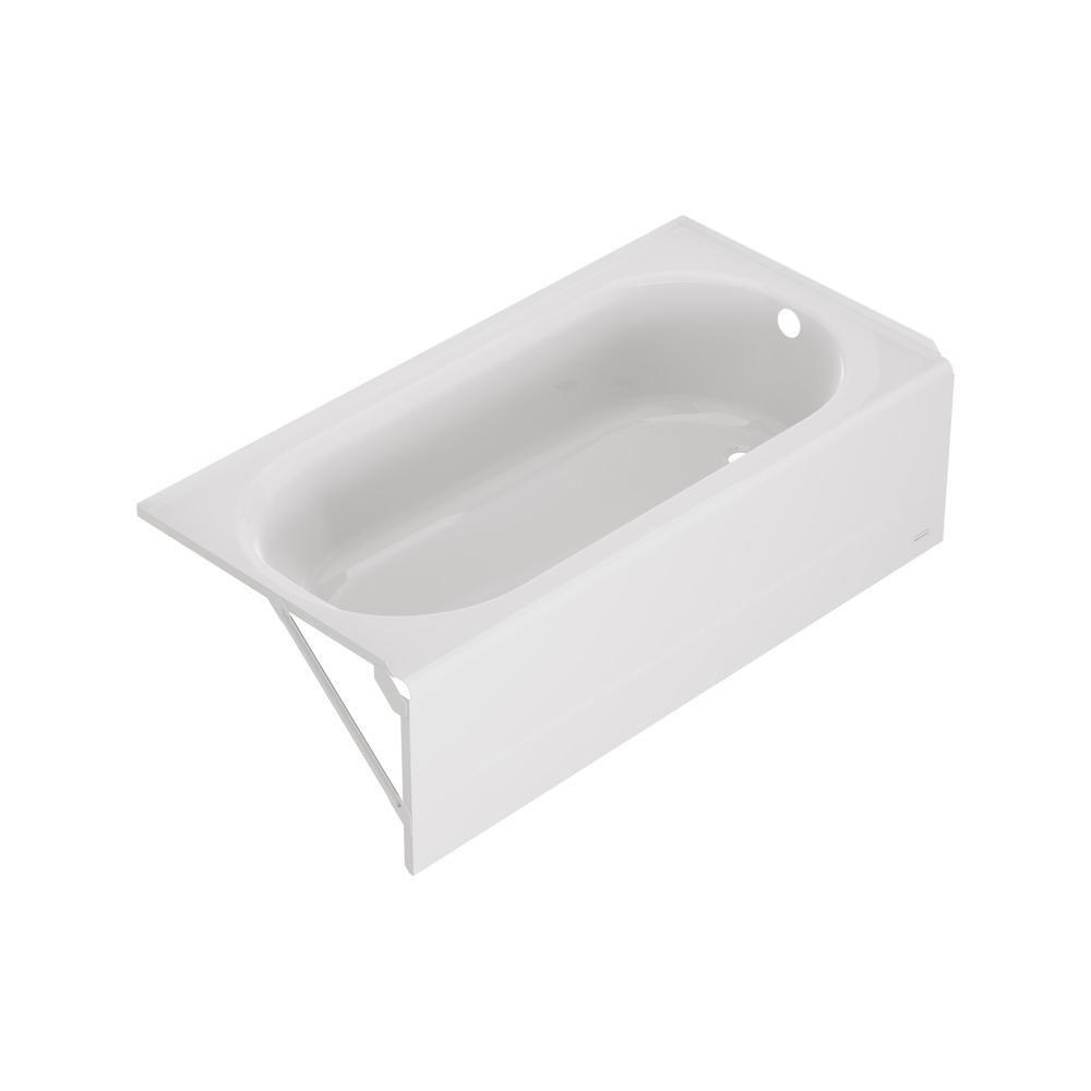 American Standard Princeton Pro 60 x 30 in. Alcove Enameled Steel Bathtub with Right Hand Drain in White
