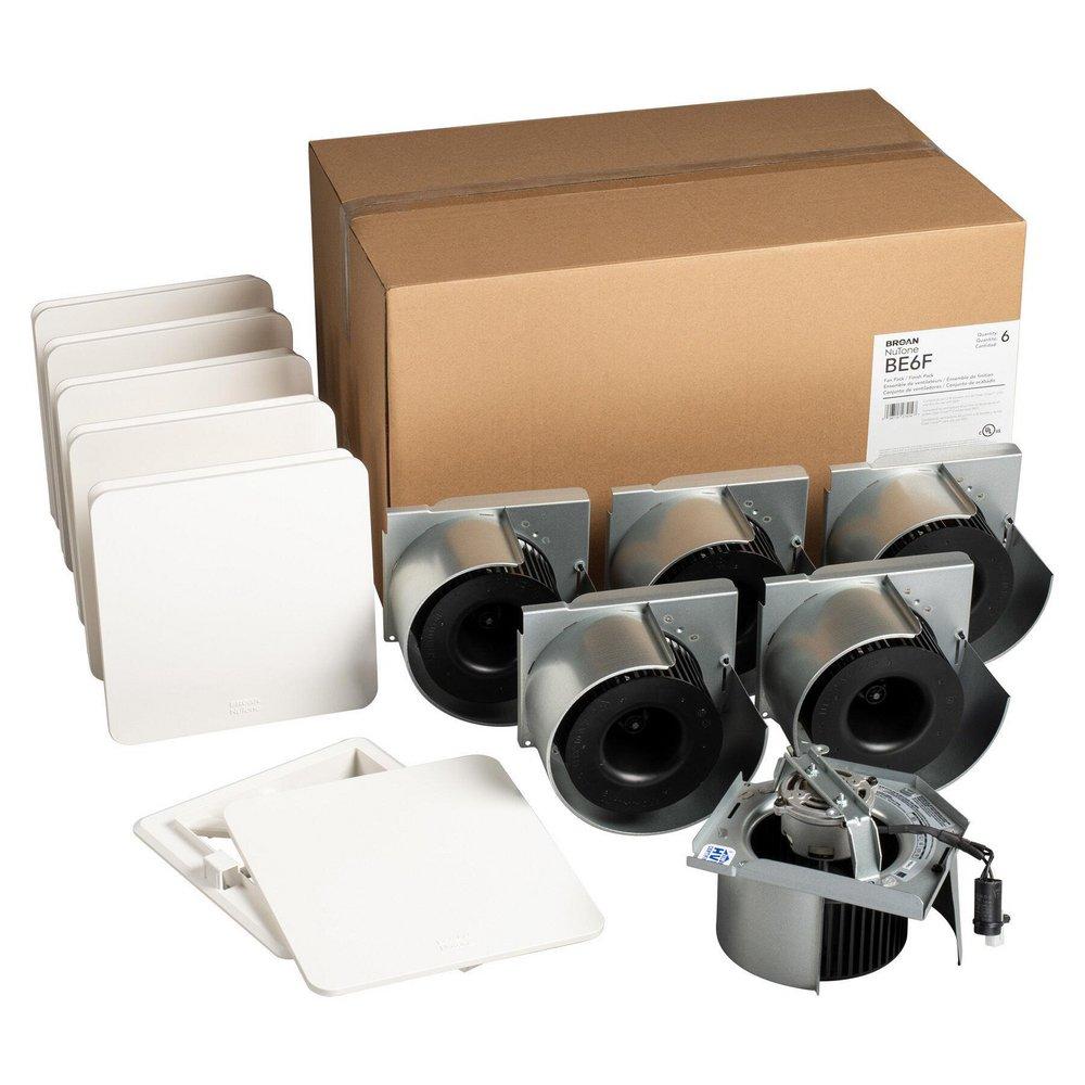 Broan-NuTone Roomside 60 CFM Ceiling Mount Bathroom Exhaust Fan in White - Fan Only Finish Pack - 0.9 Sones - Energy Star Rated