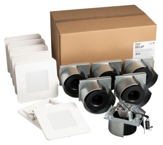 Broan-NuTone Roomside 60 CFM Bathroom Exhaust Fan with LED Light - Finish Pack - 0.9 Sones - Energy Star Rated