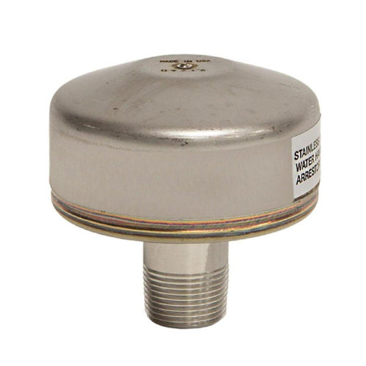 Watts SS-SERIES shock arrestor pre-charged ss body ss bellows 3/4 in male ips 1-11 fixture units 150 psi working pressure 100 f to 300 f temp range