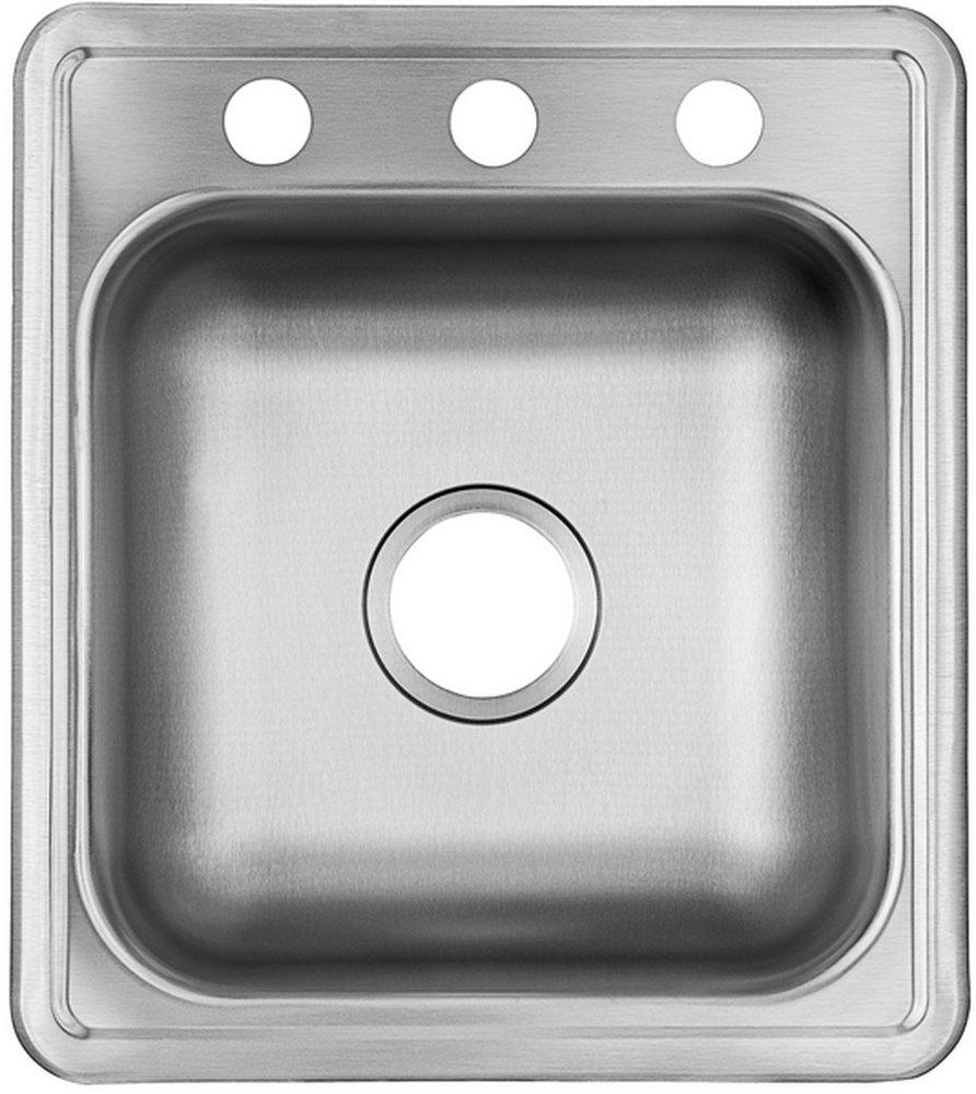 PROFLO® Bealeton 17 x 19 in. 3 Hole Stainless Steel Single Bowl Drop-in Kitchen Sink