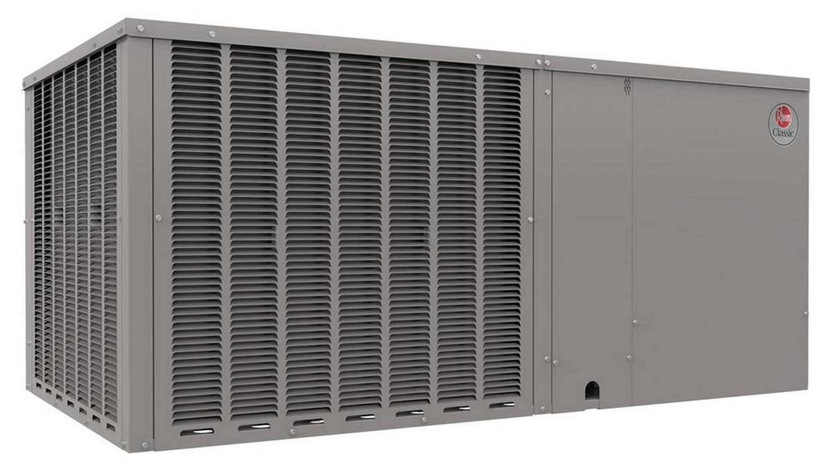 Rheem Endeavor® Line Classic® Series 3 Ton - 13.4 SEER2 - Dedicated Horizontal - Packaged Heat Pump - No Electric Heat - R-454B - 208-230/1