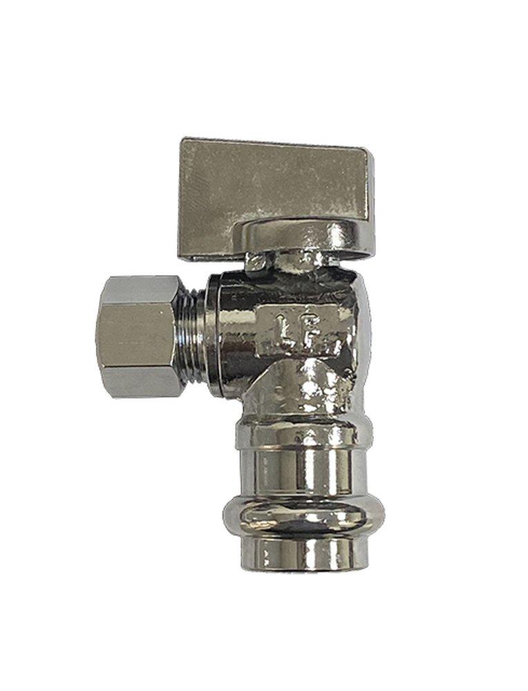1/2 x 3/8 in. Press x OD Quarter Turn Angle Supply Stop