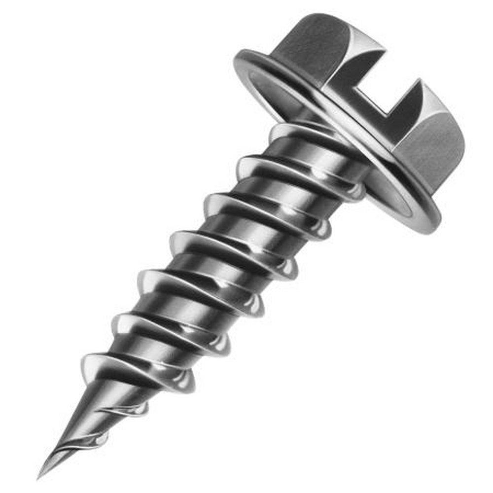 Malco Zip-in® 8 mm x 1 in. Zinc Plated Hex Washer Head Self-Drilling & Tapping Screw (Pack of 500)
