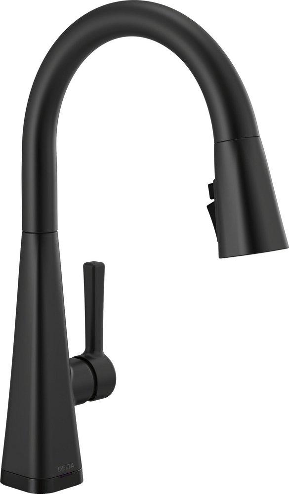 Delta Faucet Lenta™ Single Handle Pull Down Kitchen Faucet in Matte Black