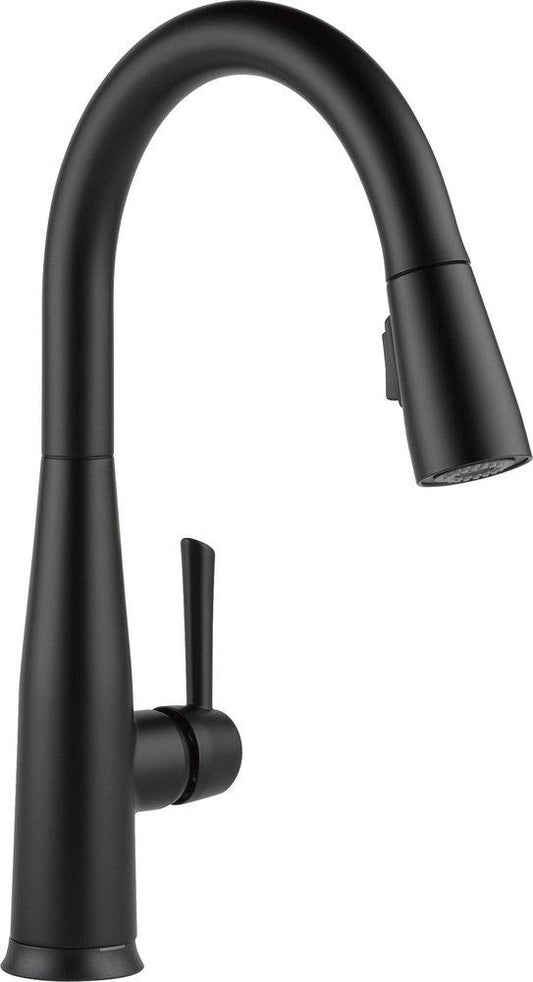 Delta Faucet Essa® Single Handle Pull Down Kitchen Faucet in Matte Black