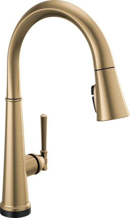 Delta Faucet Emmeline™ Single Handle Pull Down Kitchen Faucet in Lumicoat® Champagne Bronze