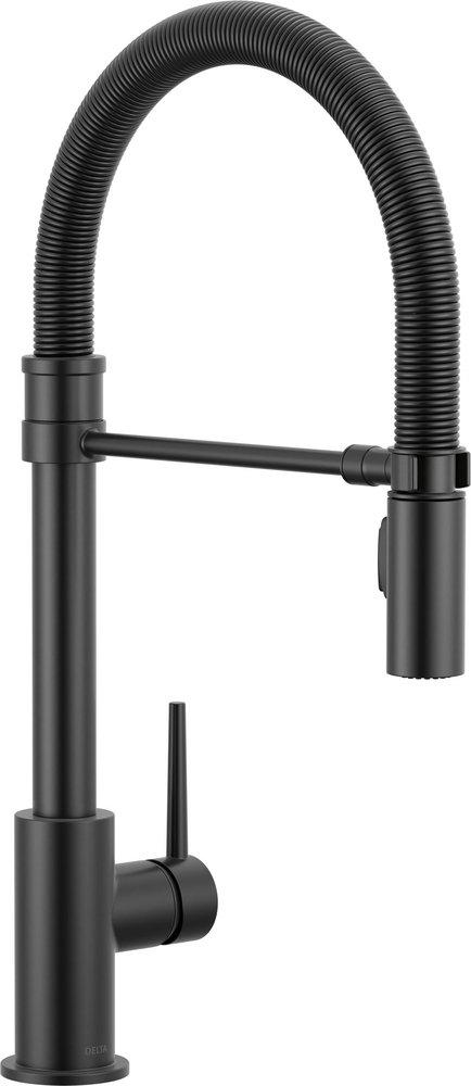 Delta Faucet Trinsic® Single Handle Pull Down Kitchen Faucet in Matte Black