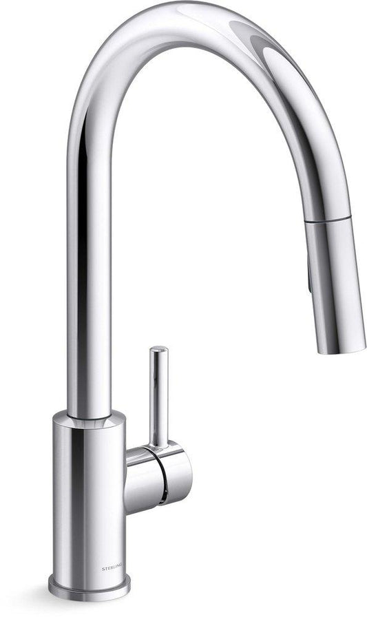 Sterling Traverse™ Single Handle Pull Down Kitchen Faucet in Polished Chrome