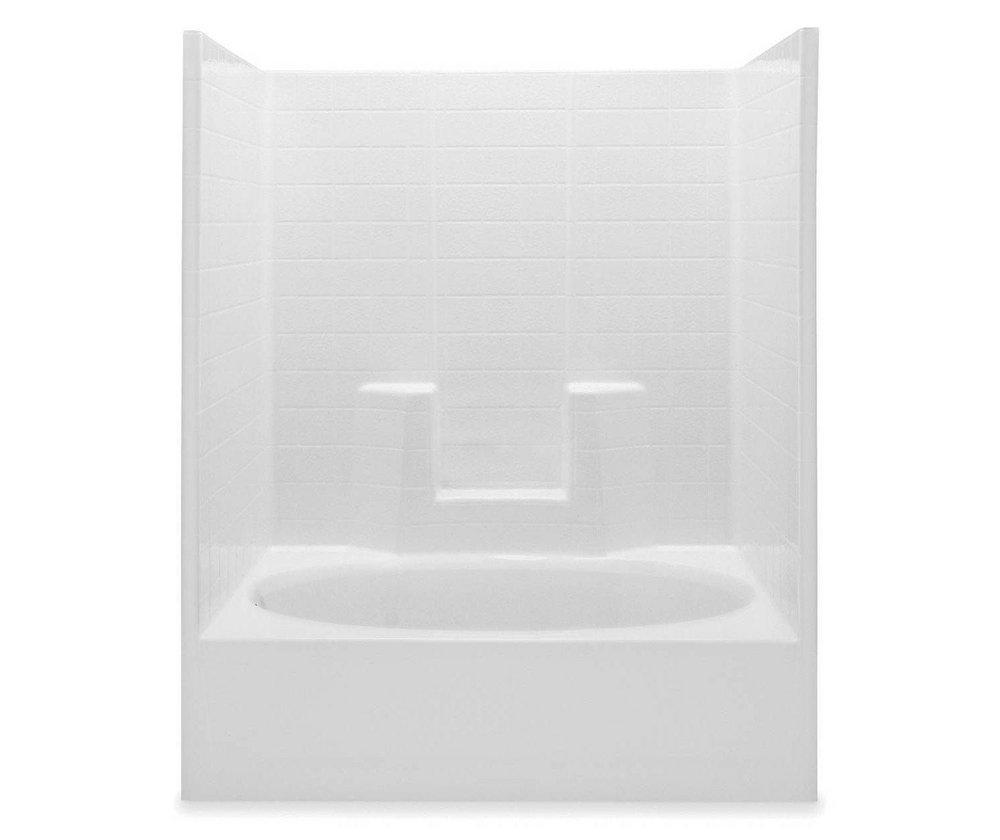 Aquatic Everyday 60 x 36 in. Tub & Shower Unit with Left Drain in White