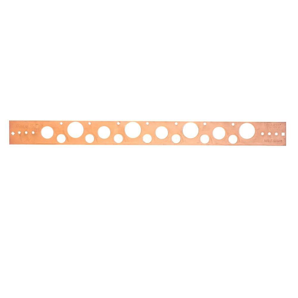 HoldRite™ Series 107 1-3/4 in. x 20 in. Copper-Bonded™ Steel Pipe Support Bracket with 1/2 in. to 1 in. Holes