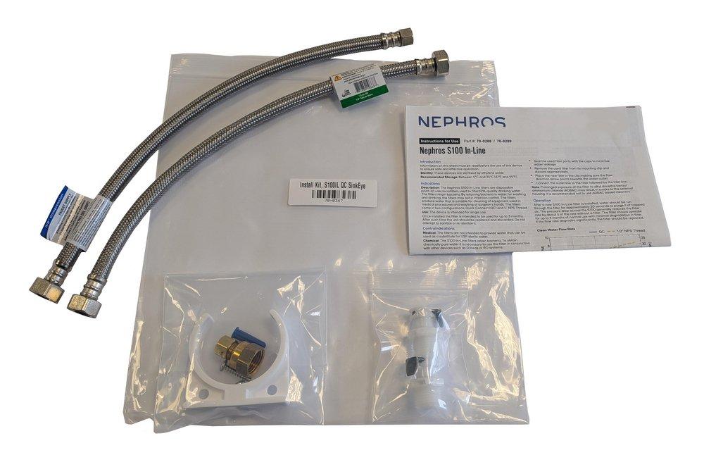INSTALL KIT - S100 IN-LINE QC SINK AND EYEWASH STATION