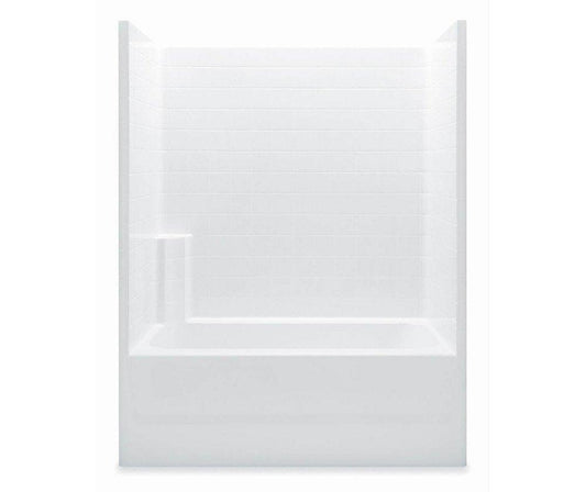 Aquatic Everyday 60 in. x 33-1/4 in. Tub & Shower Unit in White with Right Drain