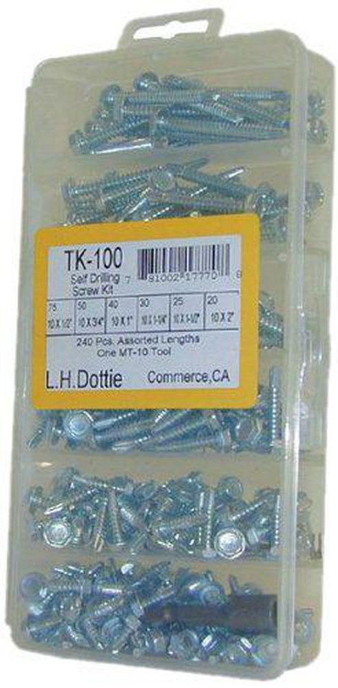 2 in. Zinc Plated Hex Slotted Self-Drilling & Tapping Screw
