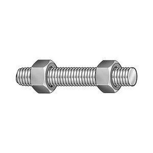 5/8 x 6-1/2 in. Black B7 Stud With 2H Nuts