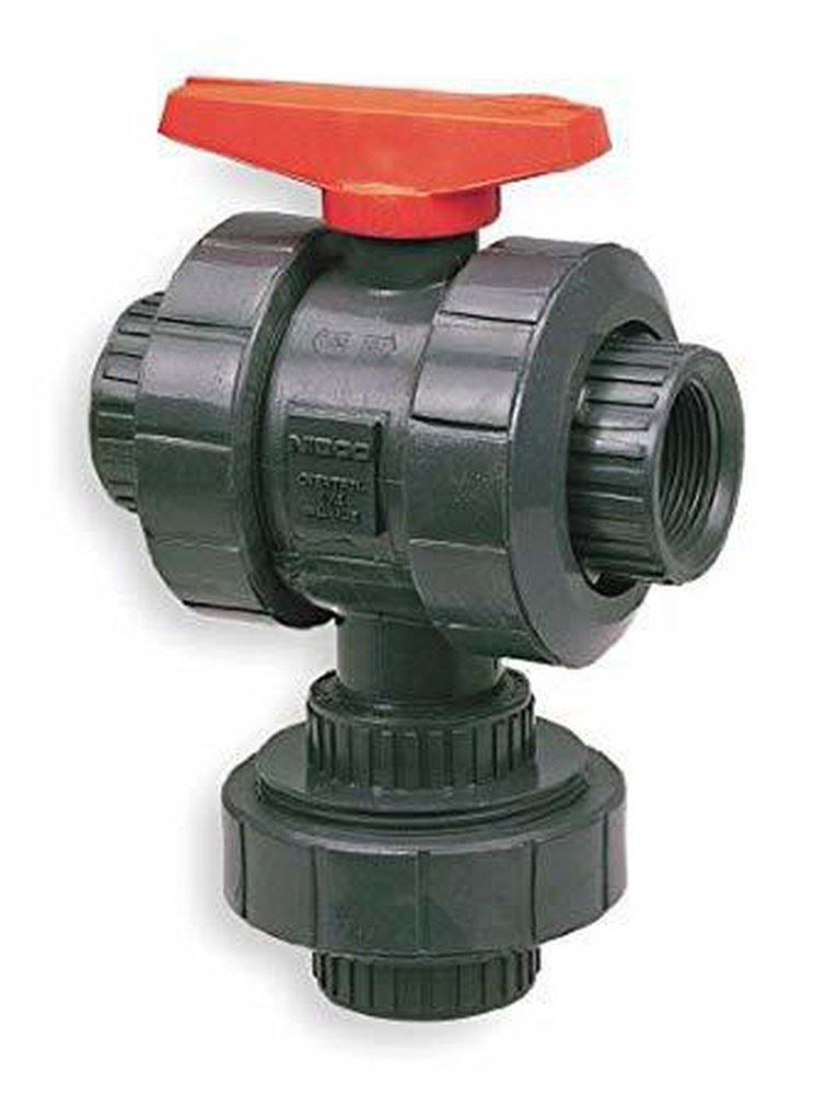 Chemtrol Model C 1/2 in. PVDF Full Port FNPT 150# Ball Valve