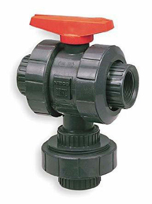 Chemtrol Model C 1/2 in. PVDF Full Port FNPT 150# Ball Valve