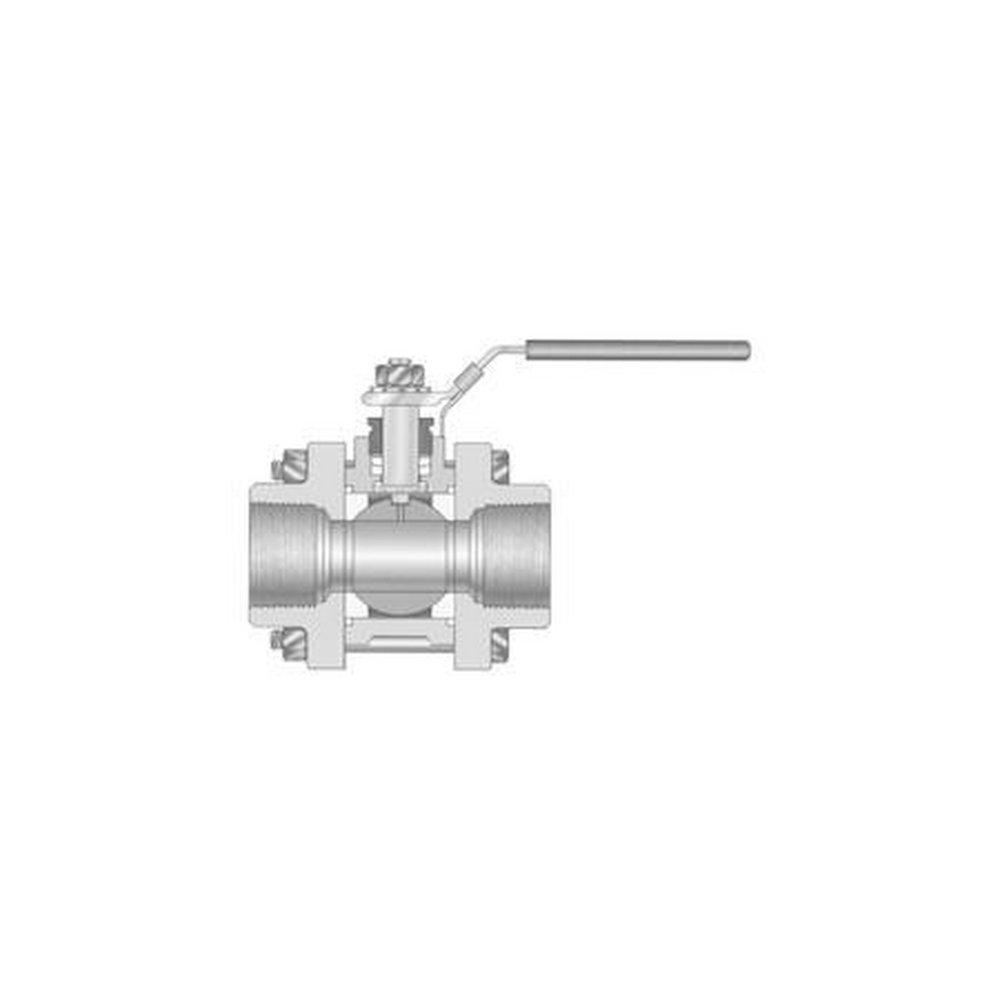 1/4 Stainless Steel Stainless Steel 1000# Socket Weld 3 Piece Full Port BV