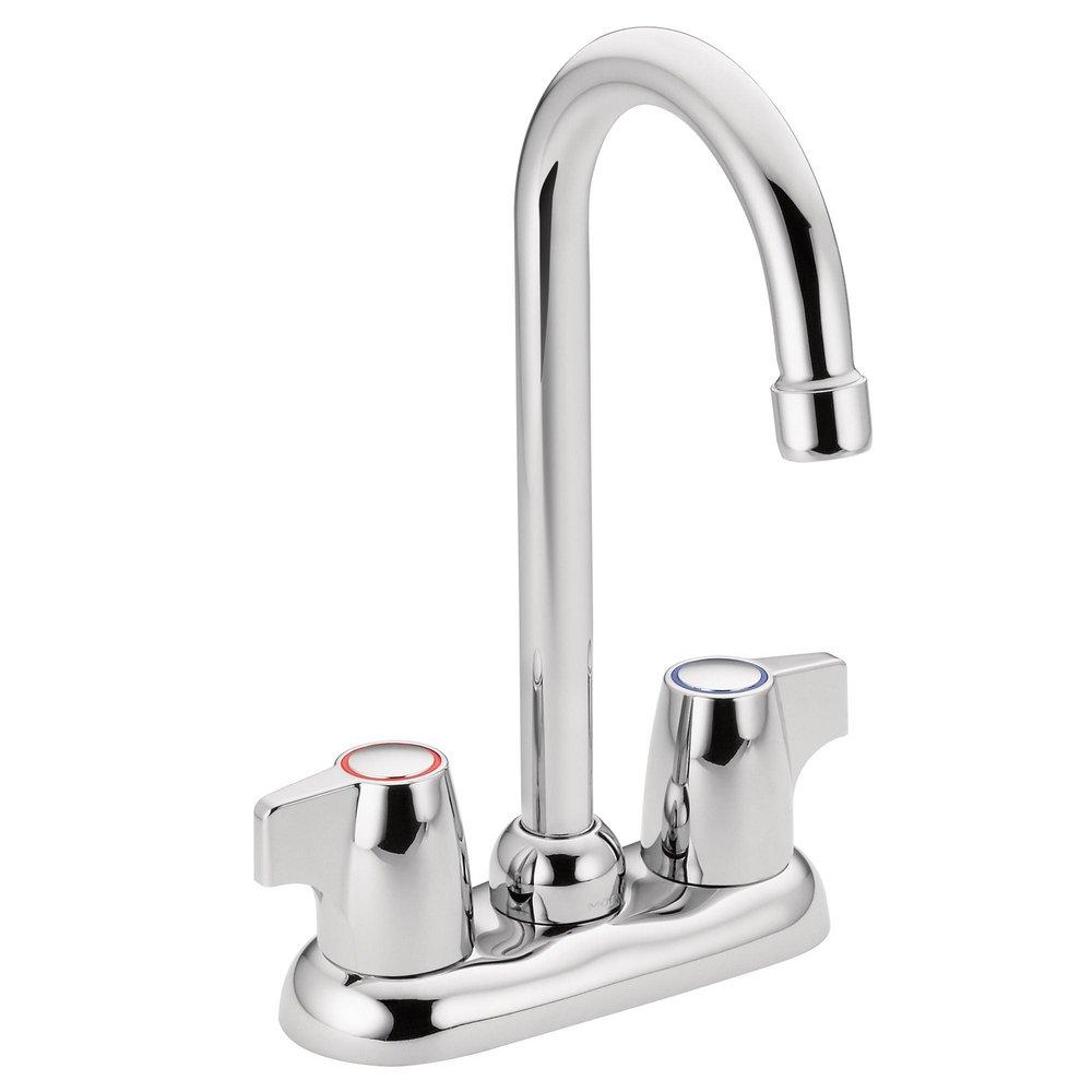 Moen Chateau® Two Handle Bar Faucet in Polished Chrome
