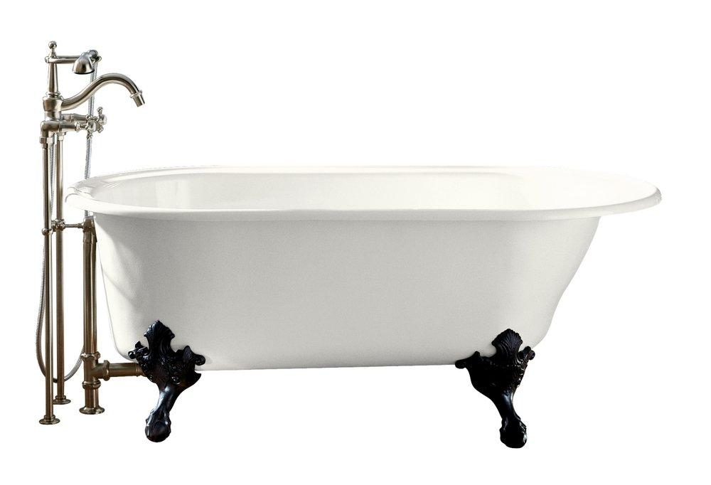 KOHLER Iron Works® Historic™ 66 x 36 in. Soaker Freestanding Bathtub with Reversible Drain in White