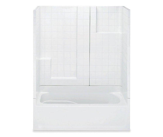 Aquatic Everyday 60 in. x 31-1/4 in. Tub & Shower Unit in White with Right Drain