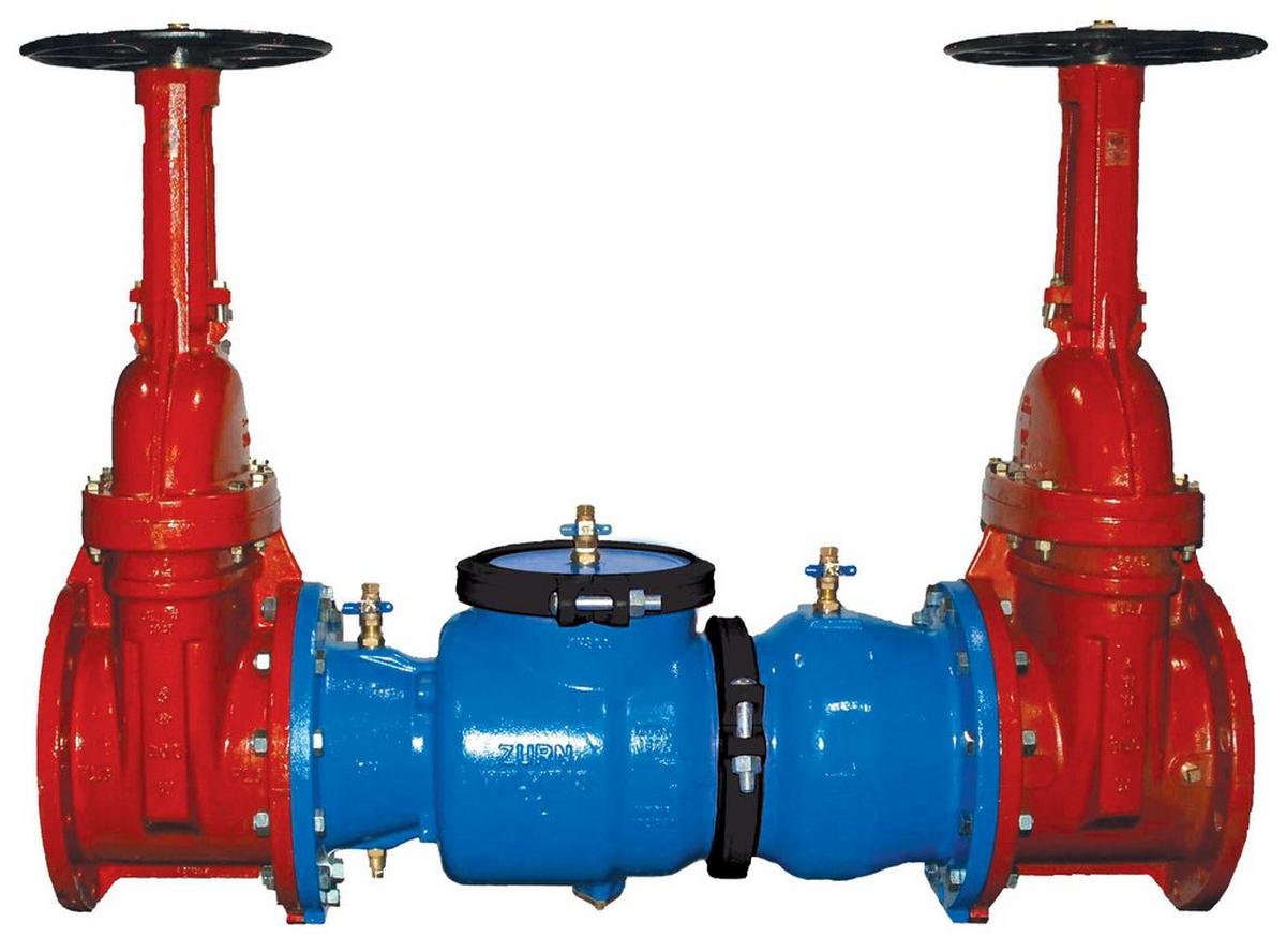 Zurn Wilkins Model 350 8 in. Epoxy Coated Ductile Iron Flanged 175 psi Backflow Preventer