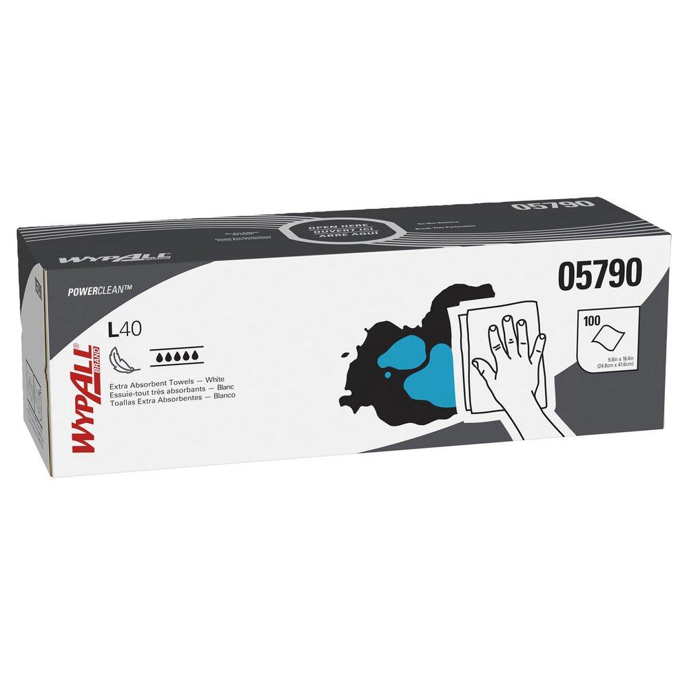 WypAll® L40 13 in. Pop-Up Wipes in White (100 per Box)
