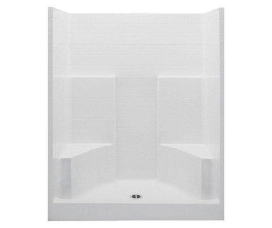 Aquatic Everyday 36-1/4 x 60 x 73-1/4 in. Alcove Shower Unit in White
