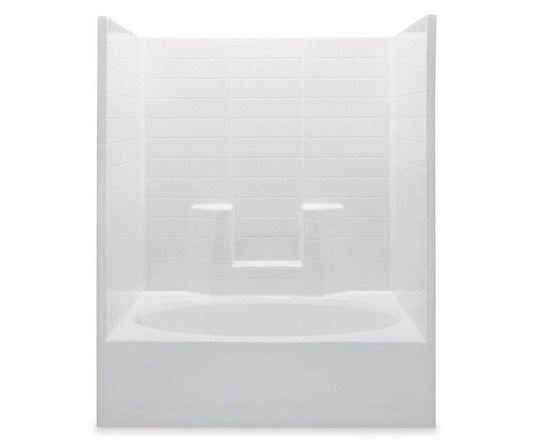 Aquatic Everyday 60 in. x 42 in. Tub & Shower Unit in White with Right Drain