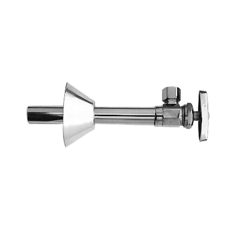 Brasstech Model 416 1/2 x 3/8 in. Sweat x OD Compression Oval Angle Supply Stop Valve in Polished Nickel - Natural