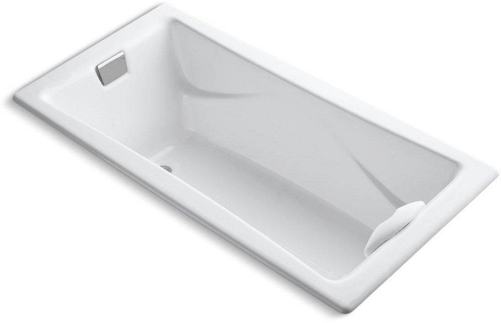 KOHLER Tea-For-Two® 72 x 36 in. Soaker Drop-In Bathtub with Reversible Drain in White