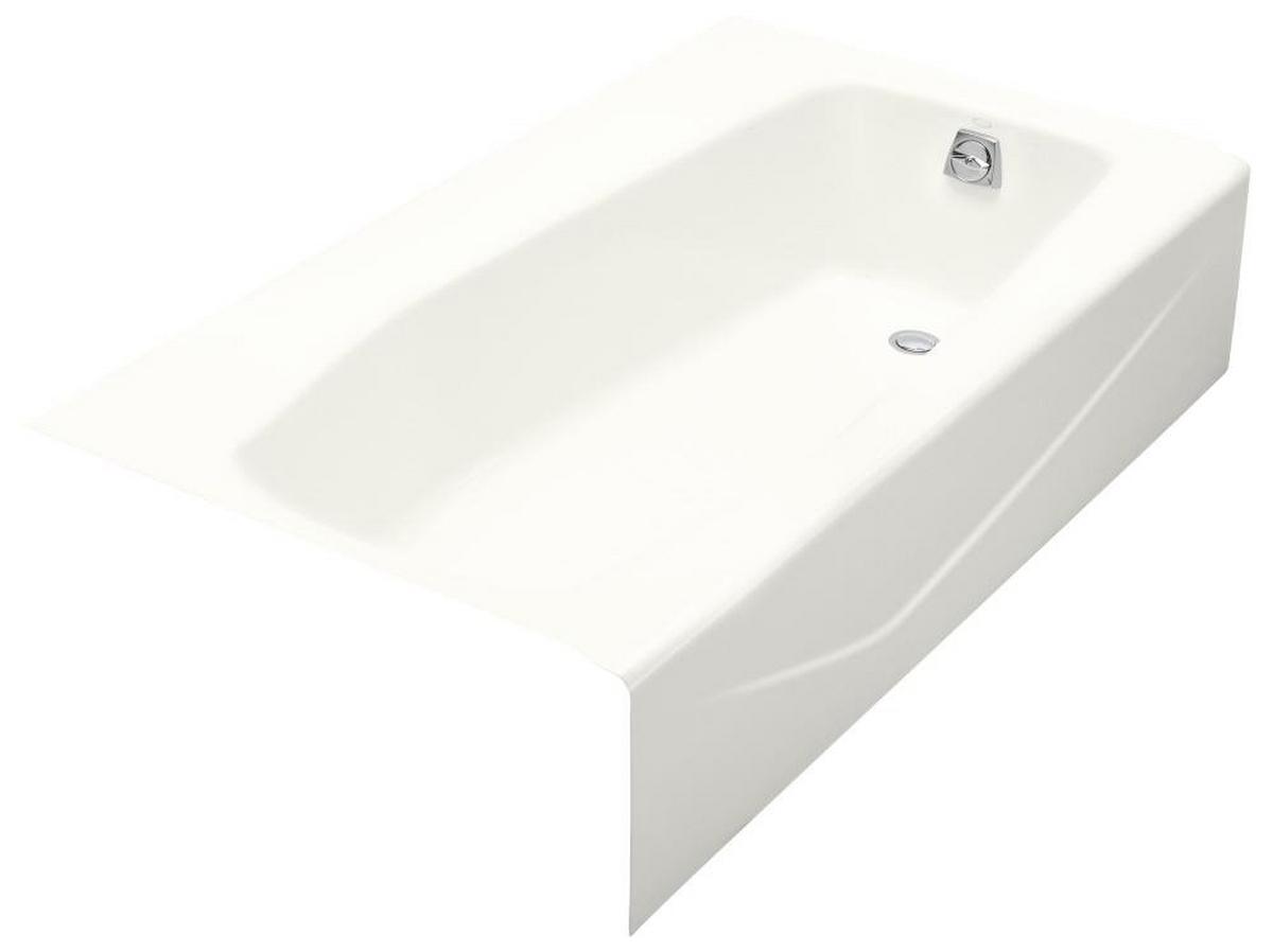 KOHLER Villager® 60 in. x 34 in. Soaker Alcove Bathtub with Right Drain in White