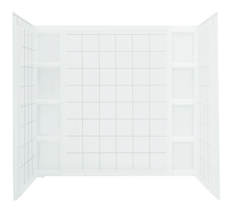 Sterling Ensemble™ 60 x 43-1/2 x 54-1/4 in. Tub & Shower Wall Set in White