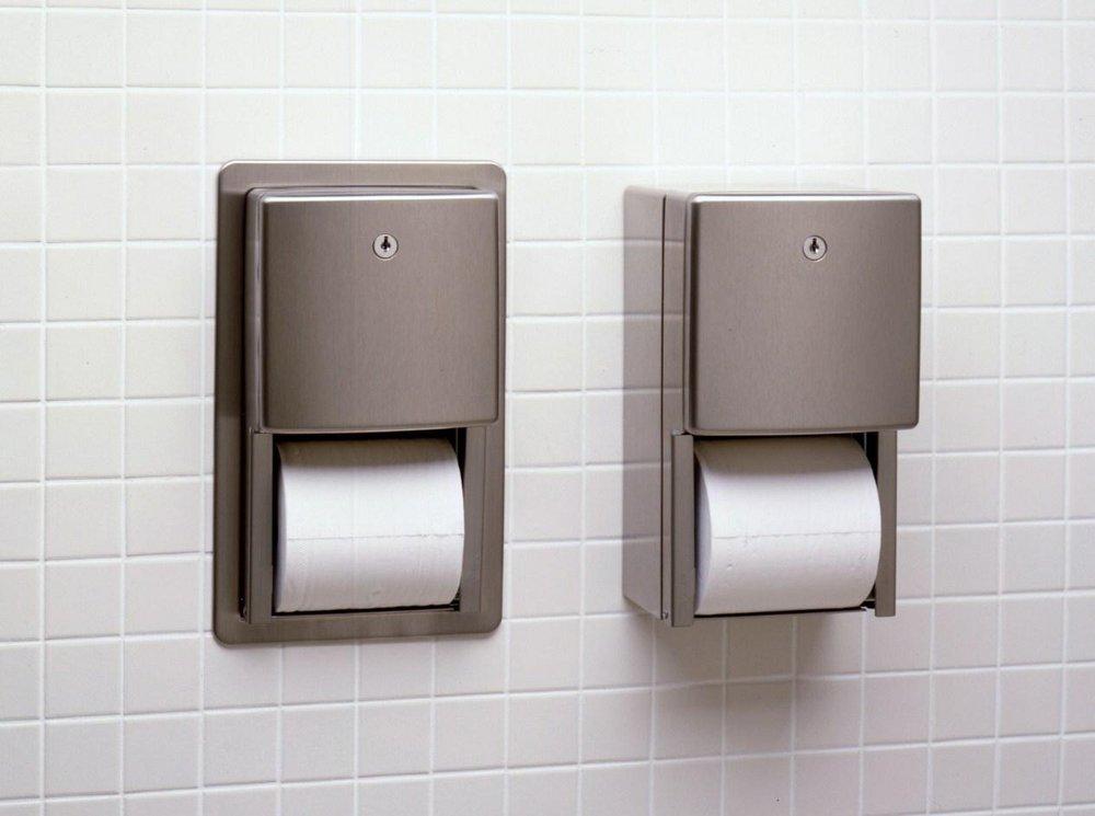 Bobrick Contura Series® 8-1/8 in. Multi-Roll Tissue Dispenser in Stainless Steel