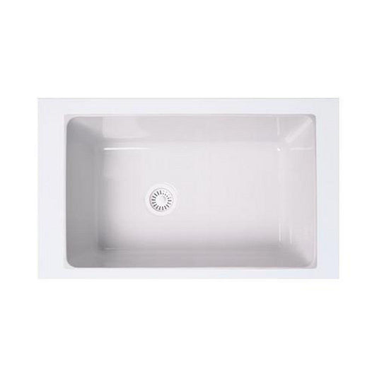 ROHL® Campo™ 31-5/8 in. Undermount Fireclay Single Bowl Kitchen Sink in White