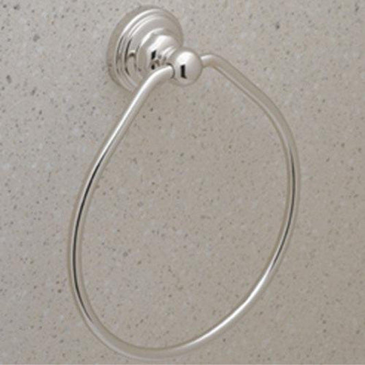 Perrin & Rowe Edwardian™ Oval Closed Towel Ring in Polished Nickel