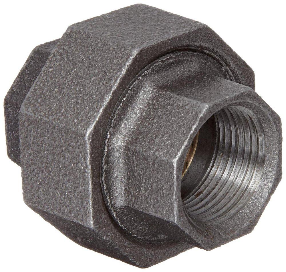 1/2 in. 150# Ground Joint Iron and Brass Black Malleable Union