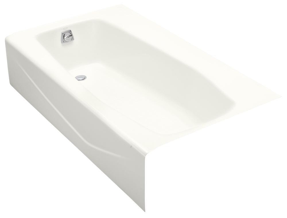 KOHLER Villager® 60 in. x 34 in. Soaker Alcove Bathtub with Left Drain in White