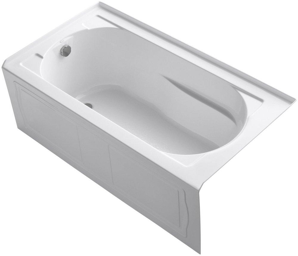KOHLER Devonshire® 60 in. x 32 in. Soaker Alcove Bathtub with Left Drain in White