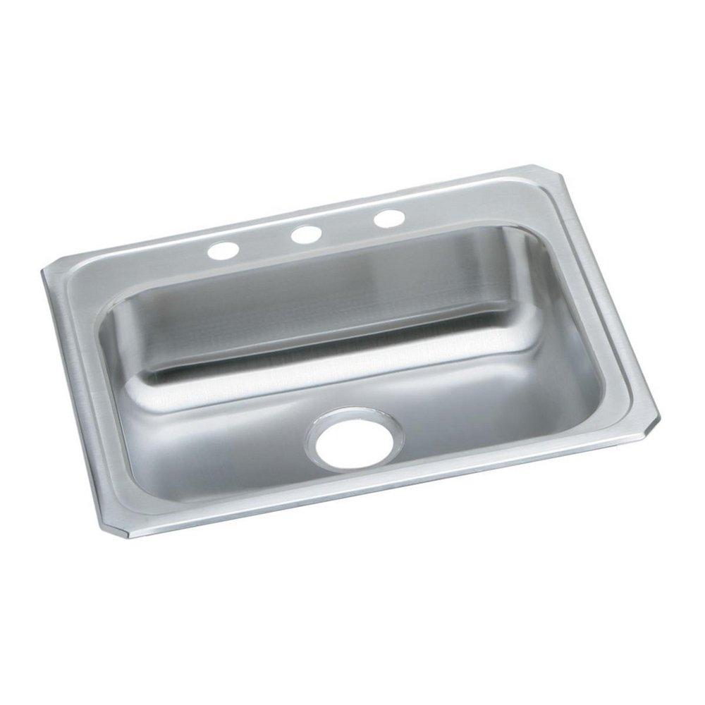 Elkay Celebrity® 25 in. Drop-in Stainless Steel Single Bowl Kitchen Sink in Brushed Satin
