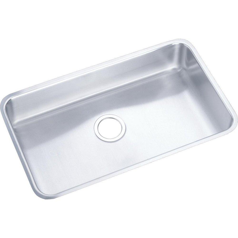Elkay Lustertone® 30-1/2 in. Undermount Stainless Steel Single Bowl Kitchen Sink in Lustrous Satin