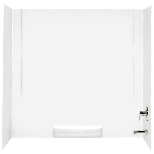 50 x 58 in. Tub & Shower Wall Kit in White