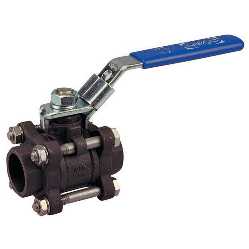NIBCO K-595-CS-R-66-LL 2 in. Carbon Steel Full Port Socket Weld 1000# Ball Valve