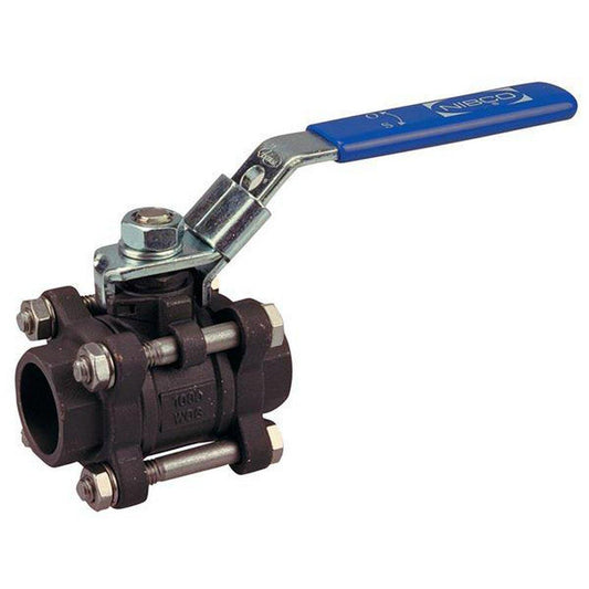 NIBCO K-595-CS-R-66-LL 2 in. Carbon Steel Full Port Socket Weld 1000# Ball Valve
