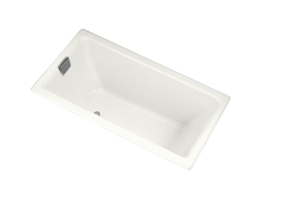 KOHLER Tea-For-Two® 66 x 36 in. Soaker Drop-In Bathtub with Reversible Drain in White
