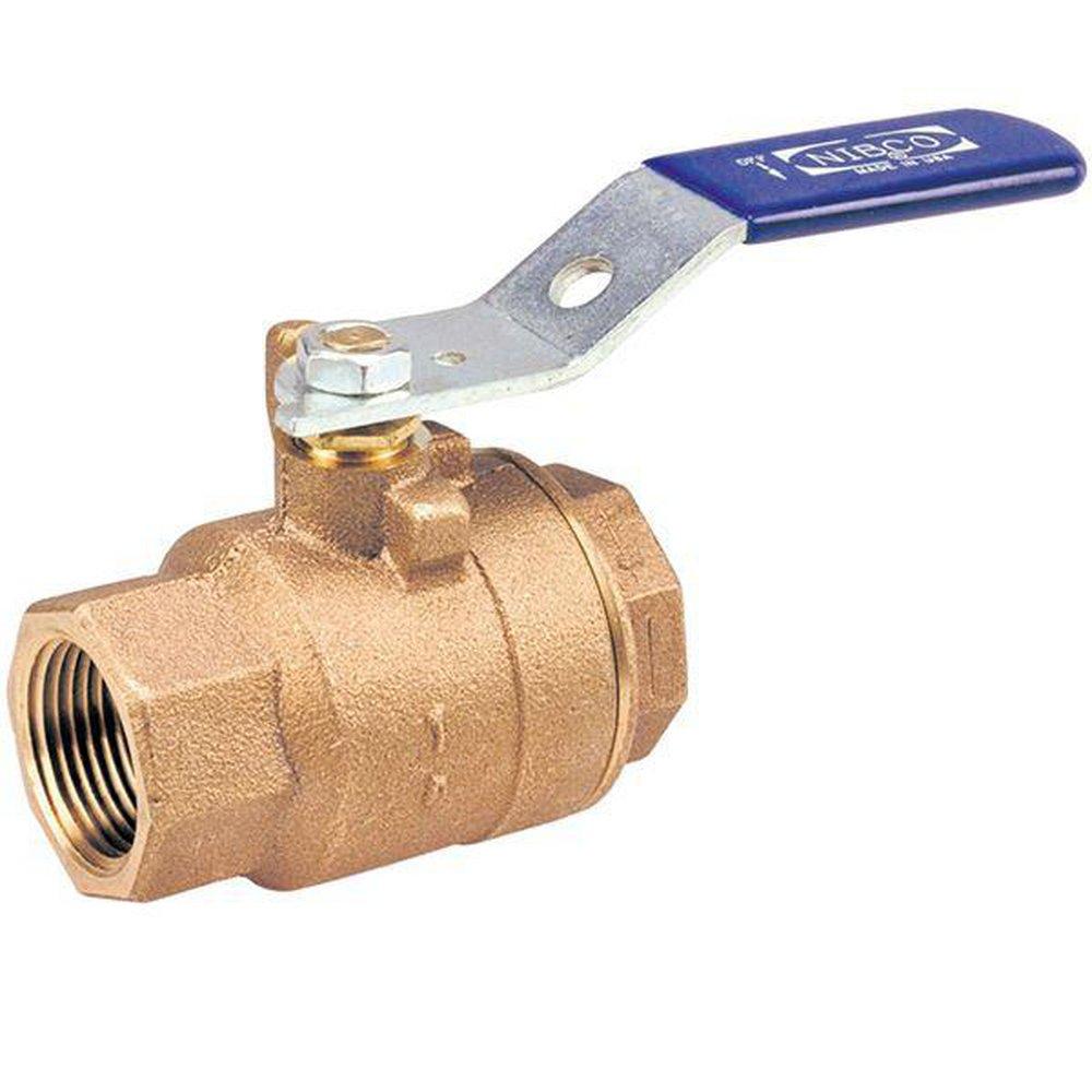 NIBCO T-580-70 1-1/2 in. DZR Cast Bronze Conventional Port NPT 600# Ball Valve